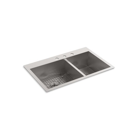 Kohler Vault Offset Sink, 3-Hole 3823-3-NA